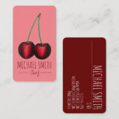 Cherries Ripe Red Cherry Frucht Koch hausgemachte  Visitenkarte (Vorne/Hinten)