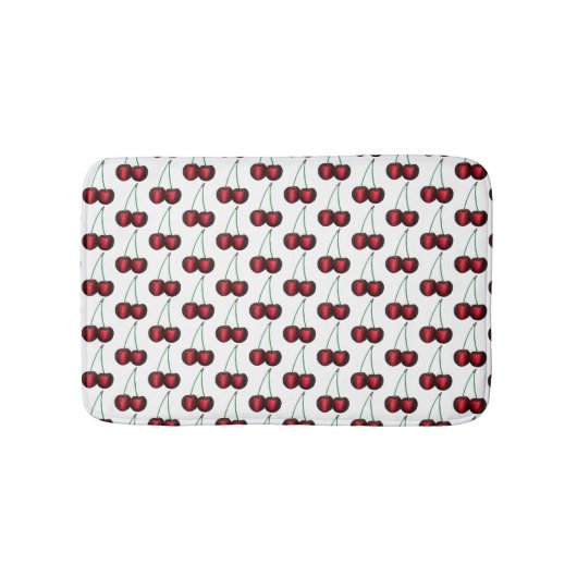 Cherries Ripe Red Cherry Summer Frucht Print Badematte (Vorderseite)