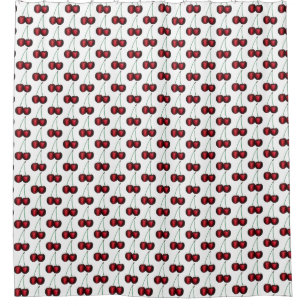 Cherries Ripe Red Cherry Summer Frucht Print Duschvorhang