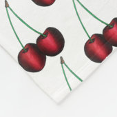 Cherries Ripe Red Cherry Summer Frucht Print Fleecedecke (Ecke)