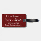 Cherries Ripe Red Cherry Summer Frucht Print Gepäckanhänger (Rückseite horizontal)