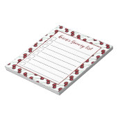 Cherries Ripe Red Cherry Summer Frucht Print Notizblock (Rotiert)