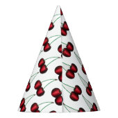 Cherries Ripe Red Cherry Summer Frucht Print Partyhütchen (Rückseite)
