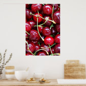 Cherries roter Obstkost frisch nah Poster (Küche)