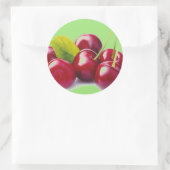 CHERRIES RUNDER AUFKLEBER (Tasche)