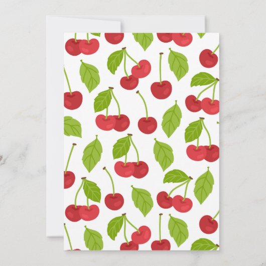 Cherries schätzt die Preis-Brautparty-Spiel Cherry Einladung (Rückseite)