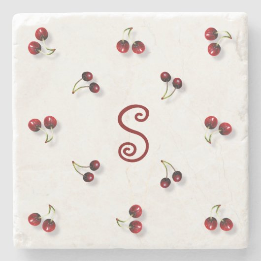 Cherries Stone Untersetzer (Vorderseite)