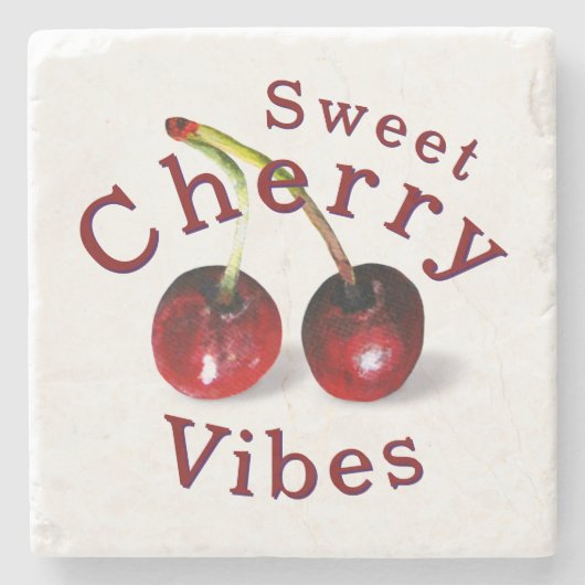 Cherries Stone Untersetzer (Vorderseite)