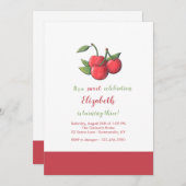 Cherries Sweet Celebration Einladung (Vorne/Hinten)