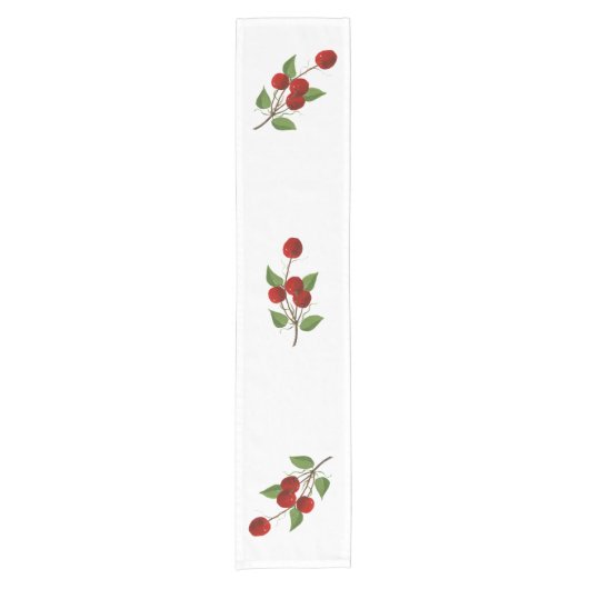 Cherries Table Runner Kurzer Tischläufer (Vorderseite)
