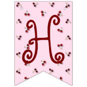 Cherries Theme First Birthday Bunting Banner (Zweite Fahne)