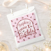 Cherries Theme First Birthday Favor Bags Geschenktütchen (Ausgeschnitten)