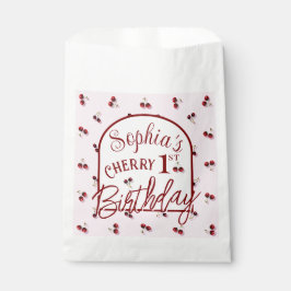 Cherries Theme First Birthday Favor Bags Geschenktütchen