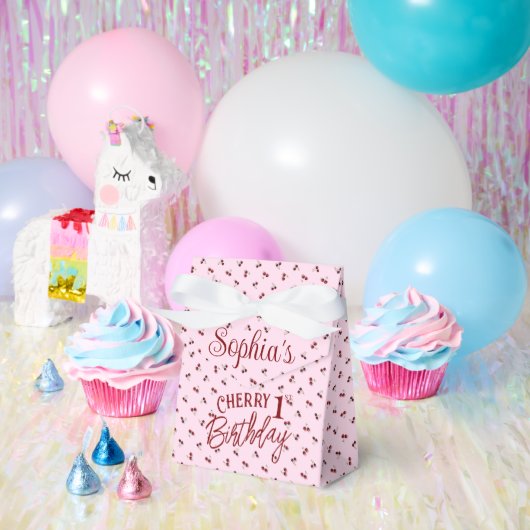 Cherries Theme First Birthday Favor Box Geschenkschachtel (Party)