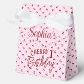 Cherries Theme First Birthday Favor Box Geschenkschachtel (Vorderseite)