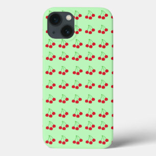 Cherries und Green iPhone 13 Fall Case-Mate iPhone Hülle