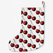 Cherries Weihnachtsfest Strumpf Kleiner Weihnachtsstrumpf (Rückseite)