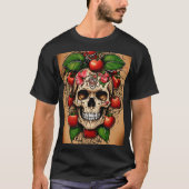 Cherriesskull Tattoo Design T-Shirt (Vorderseite)