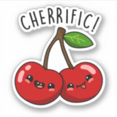 Cherrific Funny Red Cherry Pub Aufkleber (Vorderseite)