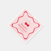 Cherrry am oberen Brautparty Serviette (Ecke)