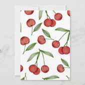 Cherry 1. Geburtstag Einladung SommerKirschen (Rückseite)