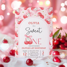 Cherry 1. Geburtstag Party Coquette Cherry Geburts