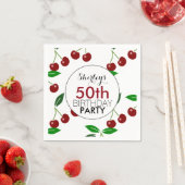 Cherry 50. Geburtstagsparty Paper Napkin Serviette (Beispiel)