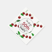 Cherry 50. Geburtstagsparty Paper Napkin Serviette (Ecke)