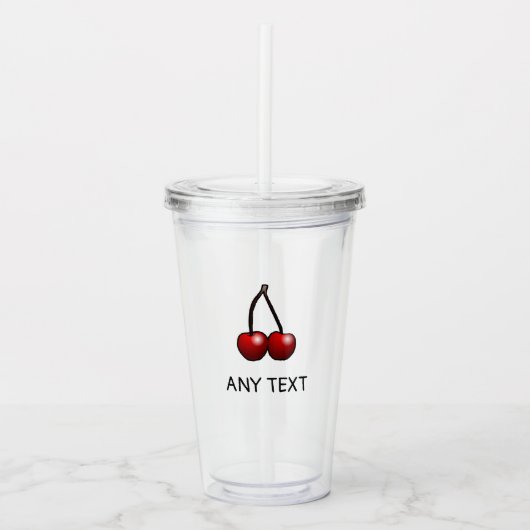 Cherry Acrylic Tumbler Acryltrinkbecher (Vorderseite)