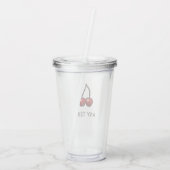 Cherry Acrylic Tumbler Acryltrinkbecher (Rückseite)