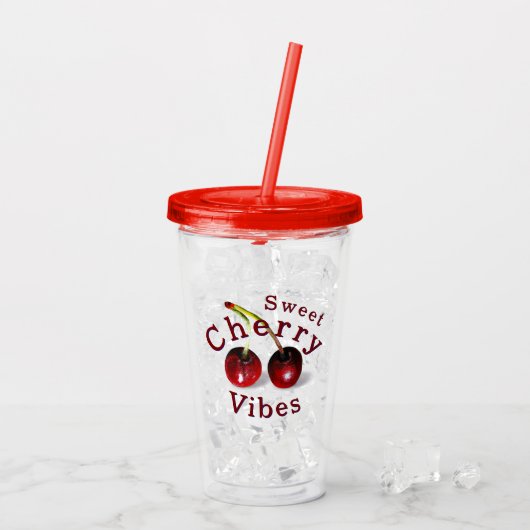 Cherry Acrylic Tumbler Acryltrinkbecher (Rückseite Ice)