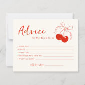 Cherry Advice Card Brautparty (Vorderseite)