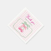 Cherry am ersten Geburtstag Serviette (Ecke)