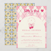 Cherry am oberen Brautparty Einladung (Vorne/Hinten)