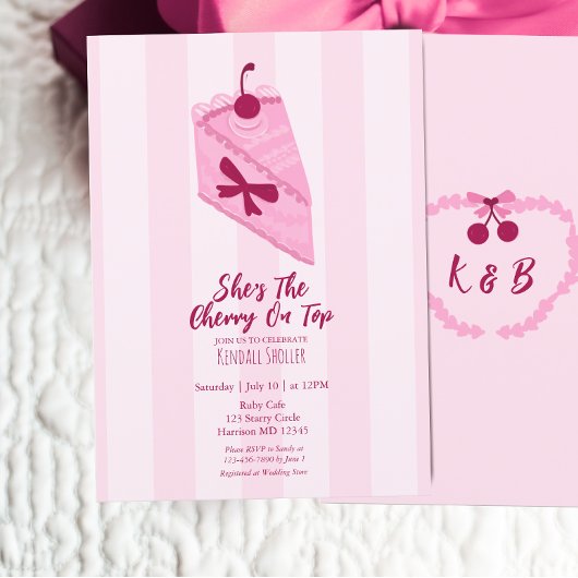 Cherry am oberen Brautparty Einladung