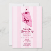 Cherry am oberen Brautparty Einladung (Vorderseite)