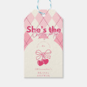 Cherry am oberen Brautparty Geschenkanhänger (Vorderseite)