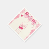 Cherry am oberen Brautparty Serviette (Ecke)