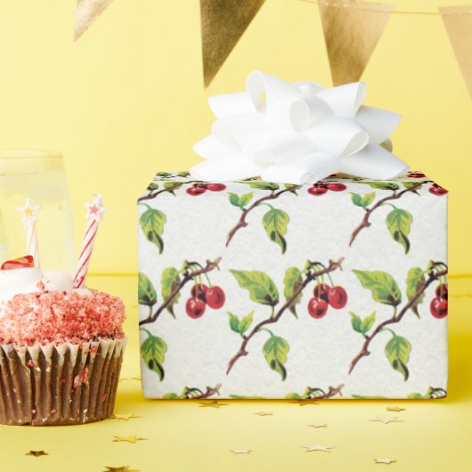 Cherry am oberen Muster Geschenkpapier (Geburtstagsparty)