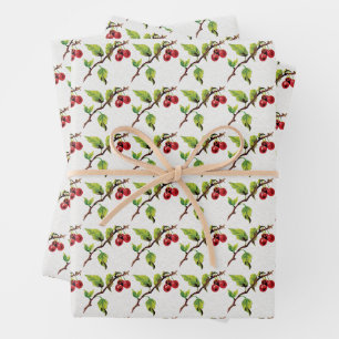 Cherry am oberen Muster Geschenkpapier Set