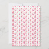 Cherry am Top Pink Bow 1. Geburtstag Einladung (Rückseite)