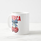 Cherry American Flag Coquette 4. Juli Kaffeetasse (Vorderseite Links)