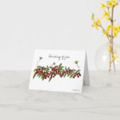 Cherry and Bumble Bee Blank-Karte Karte (Gelbe Blume)