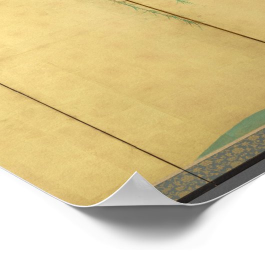 Cherry and Maple Trees by Sakai Hōitsu Poster (Ecke)