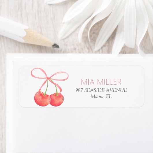 Cherry and Pink Ribbon Baby Dusche (Insitu)