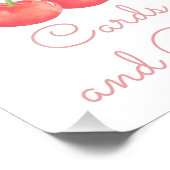 Cherry and Pink Ribbon Karten und Geschenkzeichen Fotodruck (Ecke)