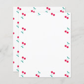 Cherry Ästhetische Kirschen Muster Weißbuch (Vorne/Hinten)