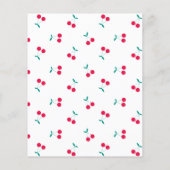 Cherry Ästhetische Kirschen Muster Weißbuch (Rückseite)