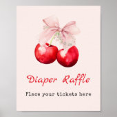 Cherry auf dem Baby Duwer Girl Diaper Raffle Poster (Vorne)