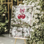 Cherry auf dem obersten Brautparty Willkommen Acrylschild